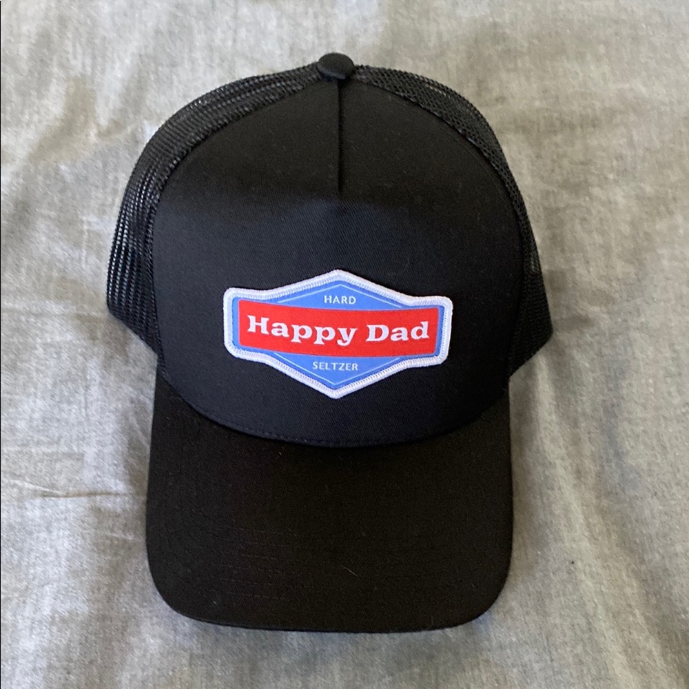 Black Happy Dad Trucker Hat